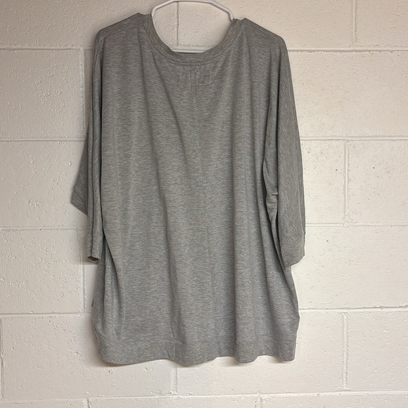 The Sweatshirt project Gray Lace-Up Women's Top - Picture 3 of 7